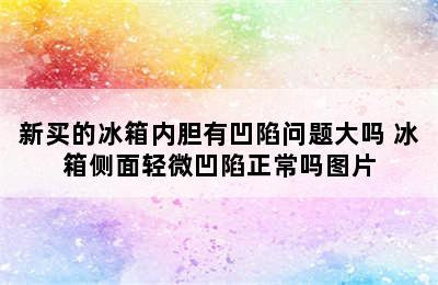 新买的冰箱内胆有凹陷问题大吗 冰箱侧面轻微凹陷正常吗图片